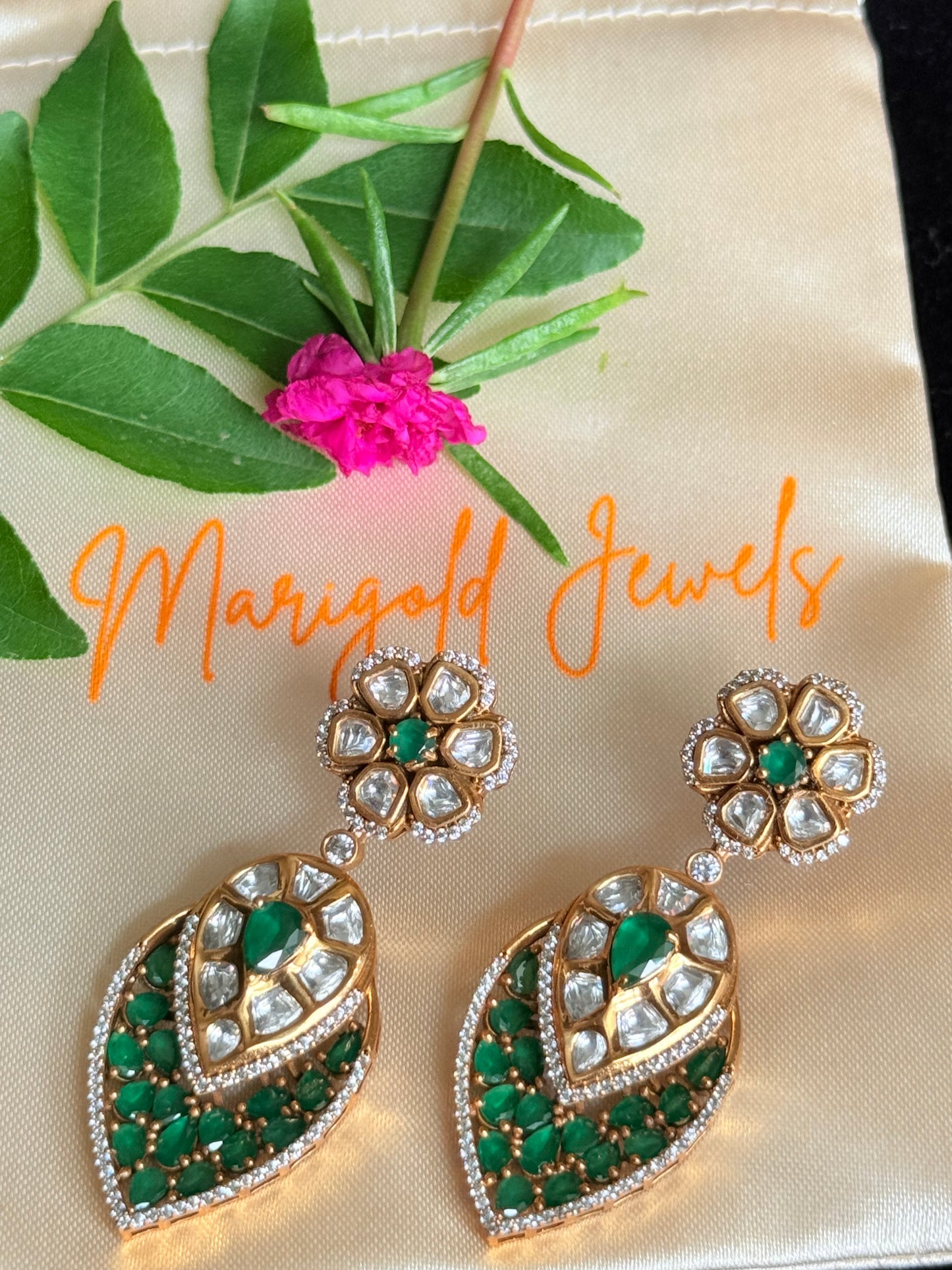 Emerald Veil Danglers π