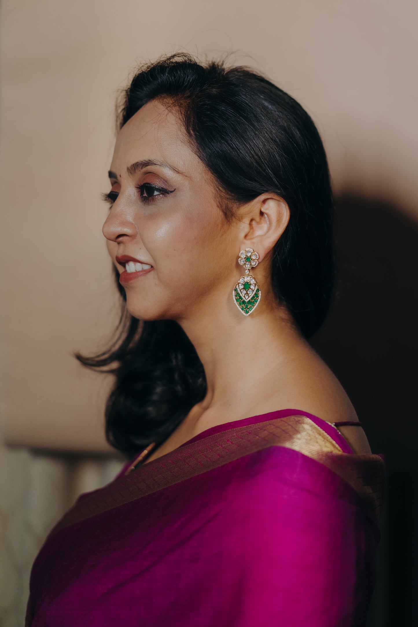 Emerald Veil Danglers π