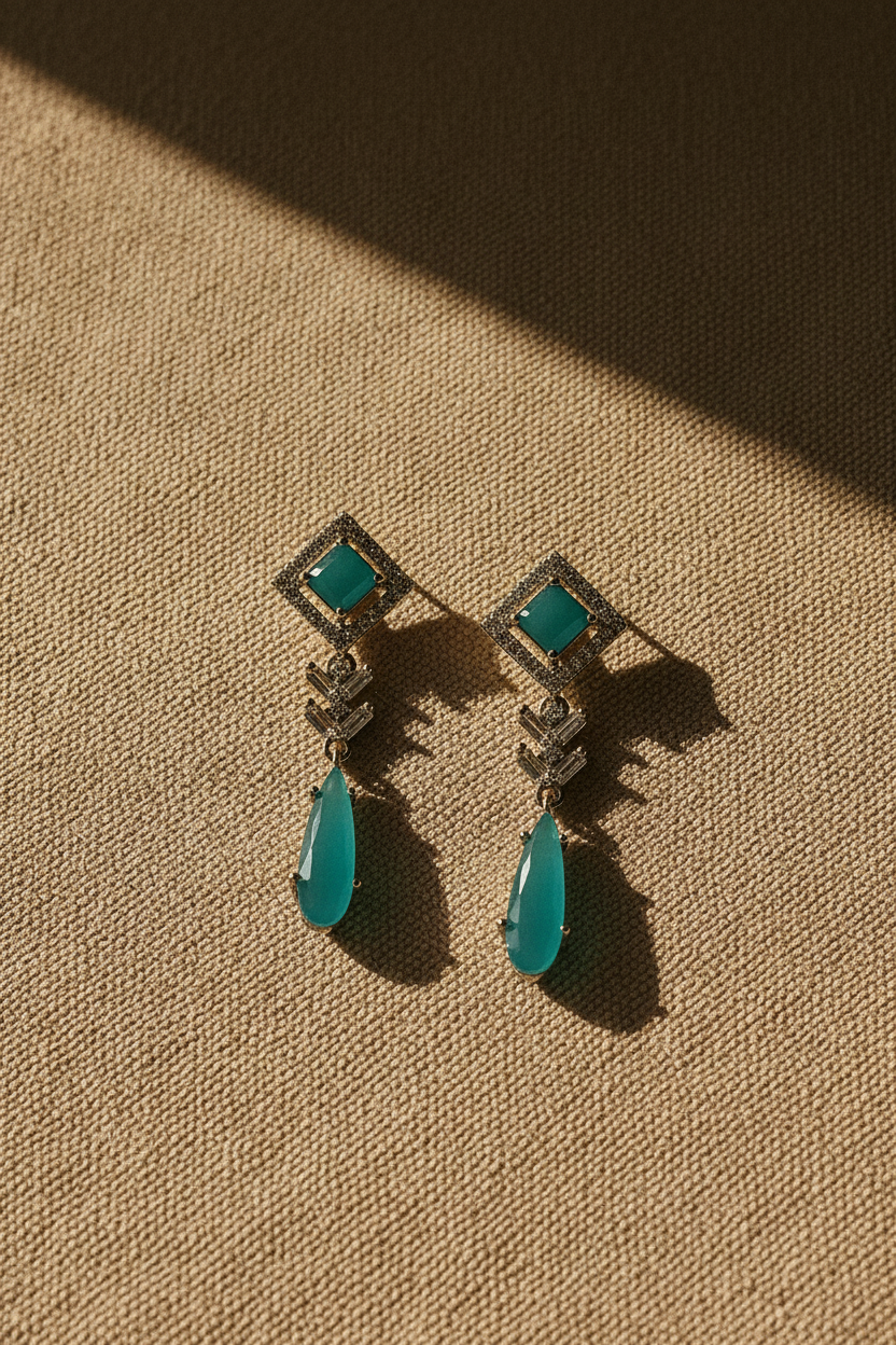 Sea green Royale Diamond Drops