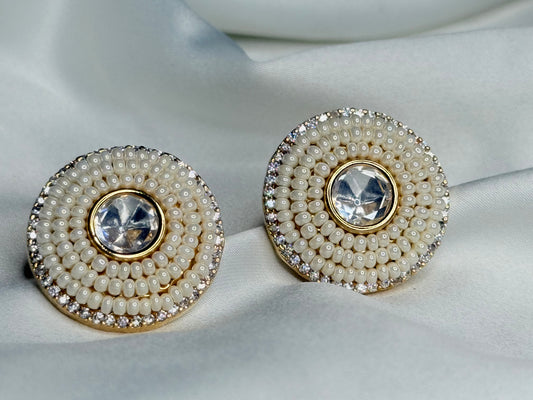 Luminous Pearl Blossom Earrings