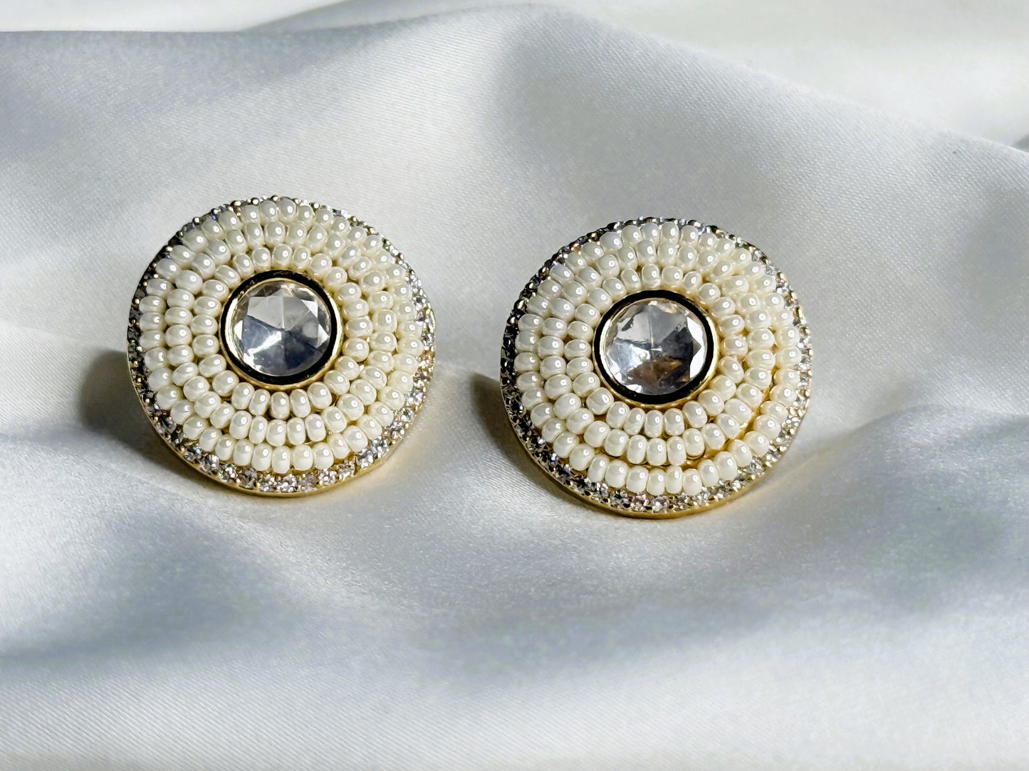 Luminous Pearl Blossom Earrings