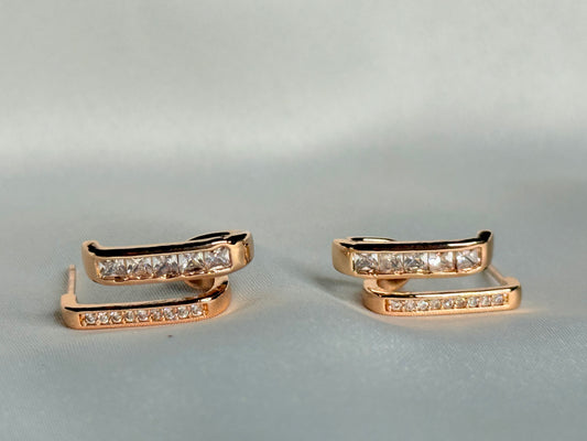Rose Gold sparkle Earrings