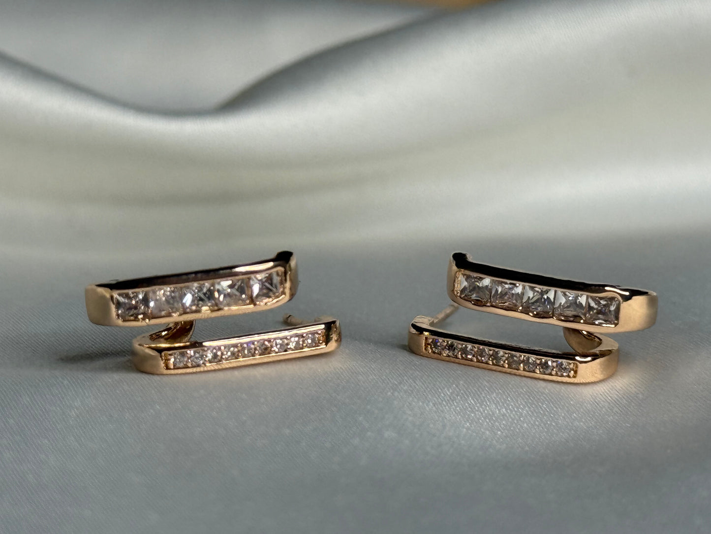 Rose Gold sparkle Earrings
