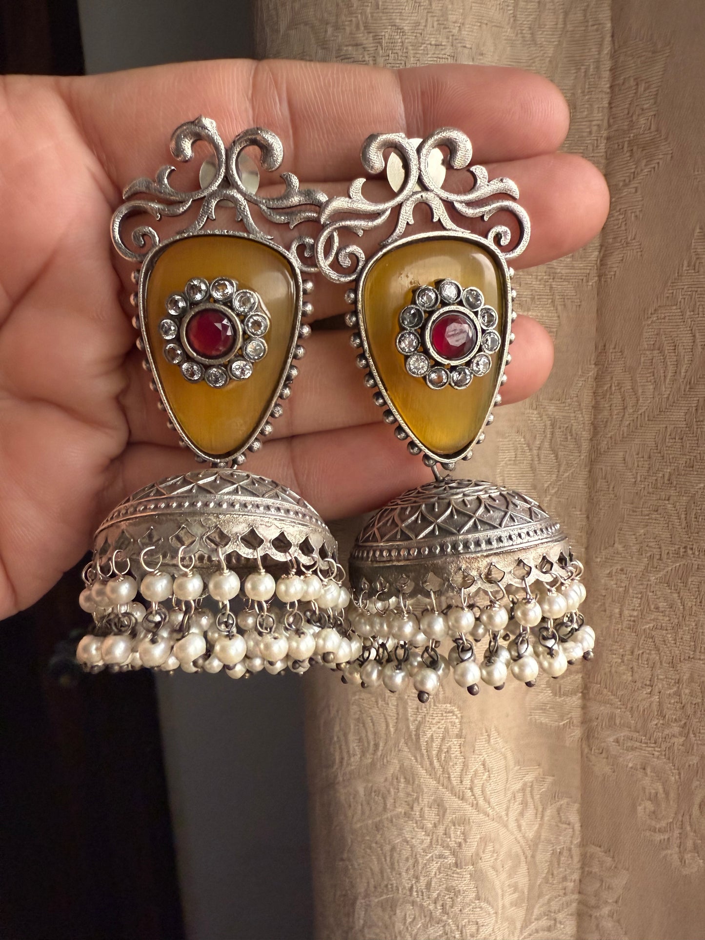 Amber Noor Jhumkas