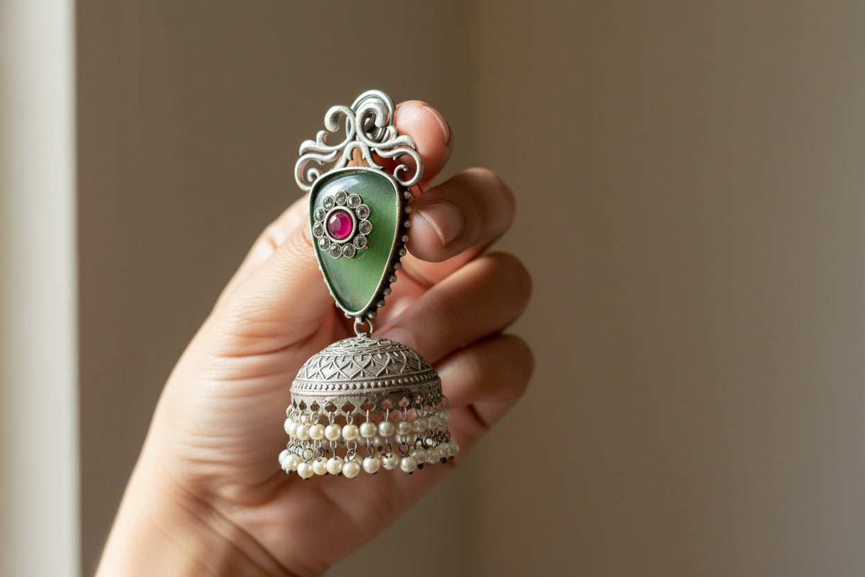 Amber Noor Jhumkas