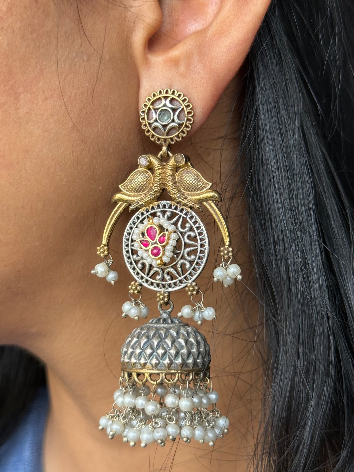 Mithila Mayur Jhumkas