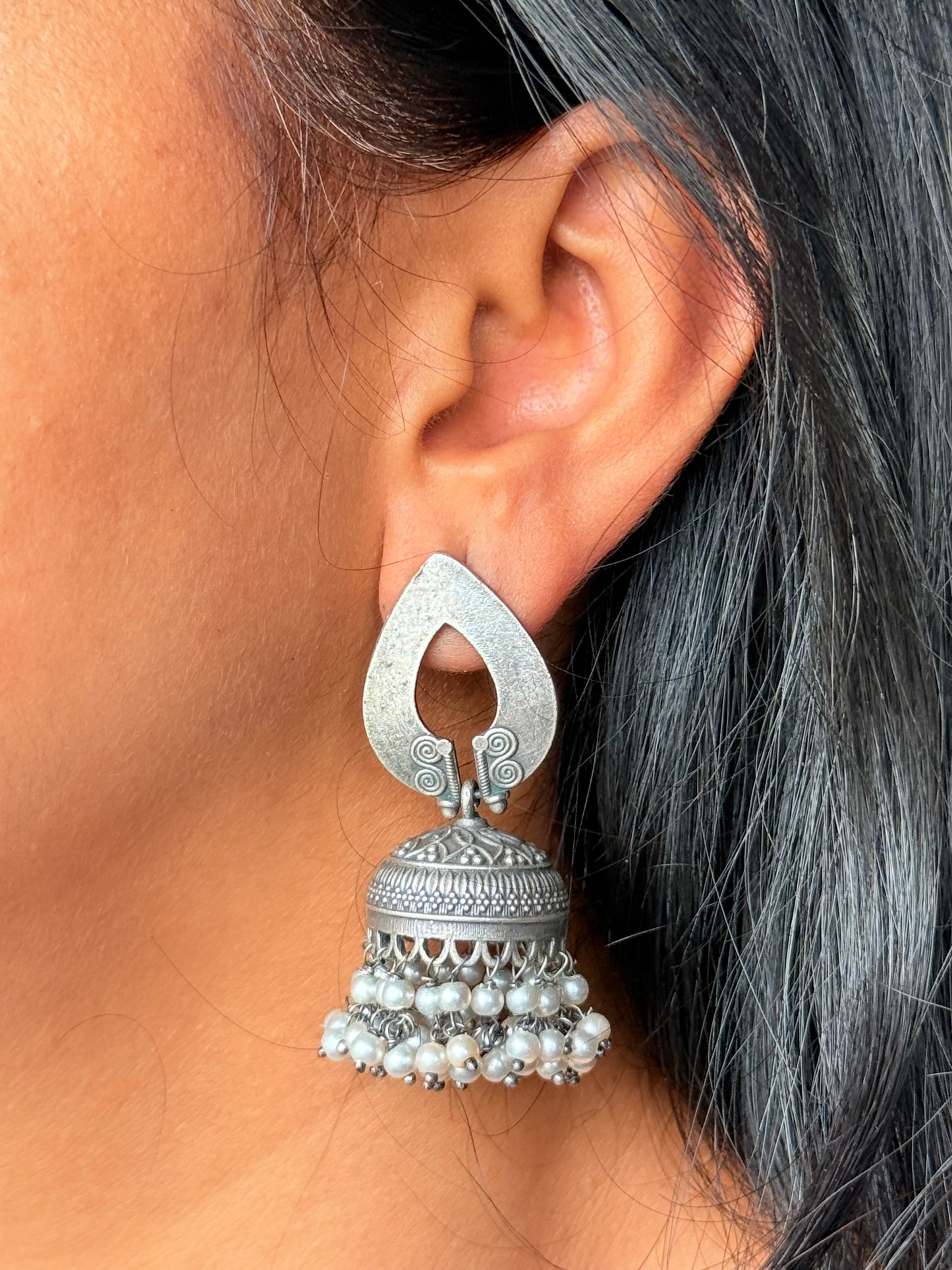 Pearl Dome Jhumkas