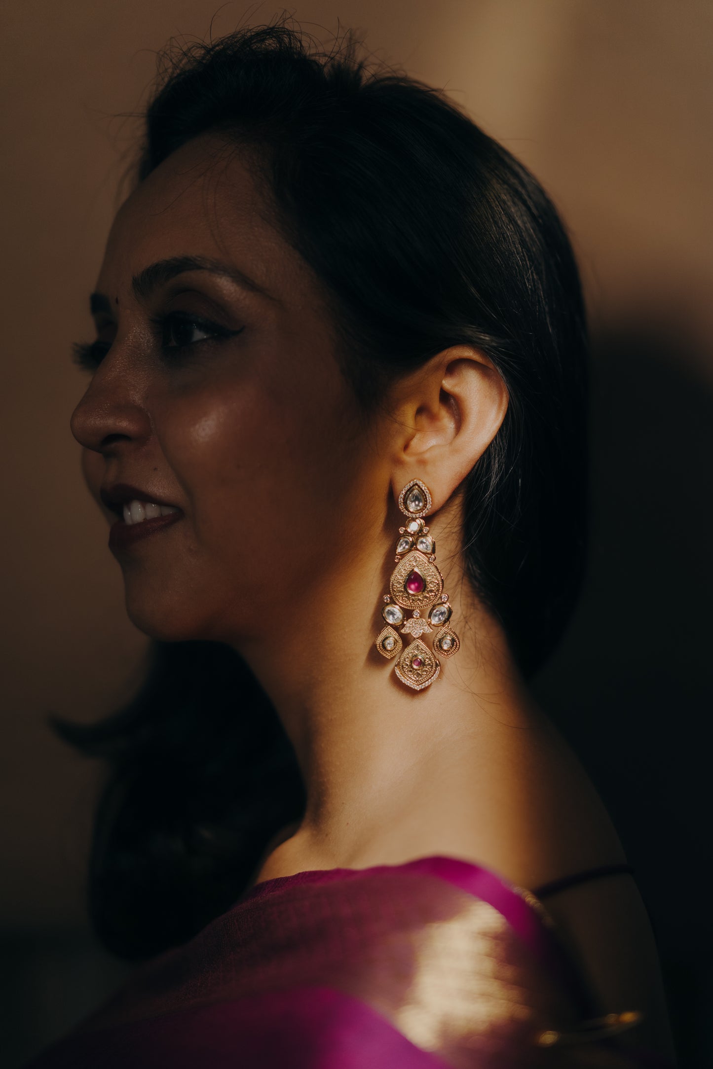 Majestic Ruby Danglers