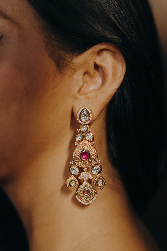 Majestic Ruby Danglers