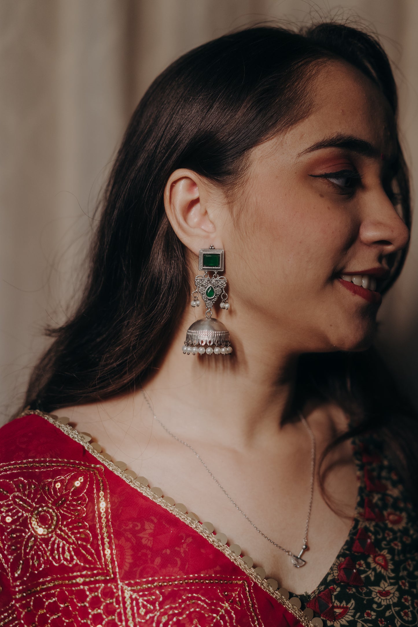 Emerald Grace Jhumkas