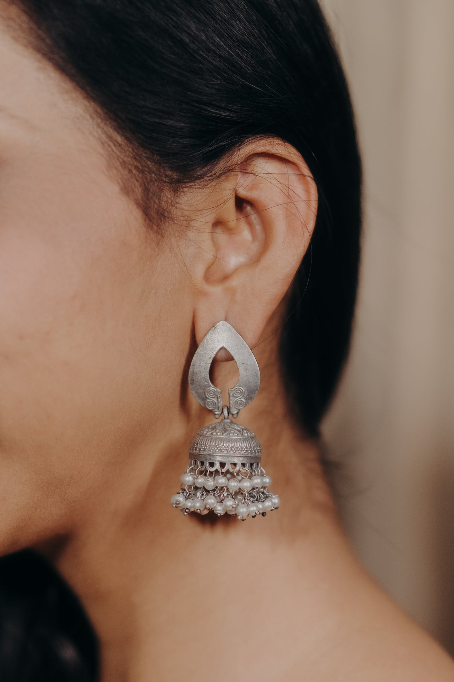 Pearl Dome Jhumkas