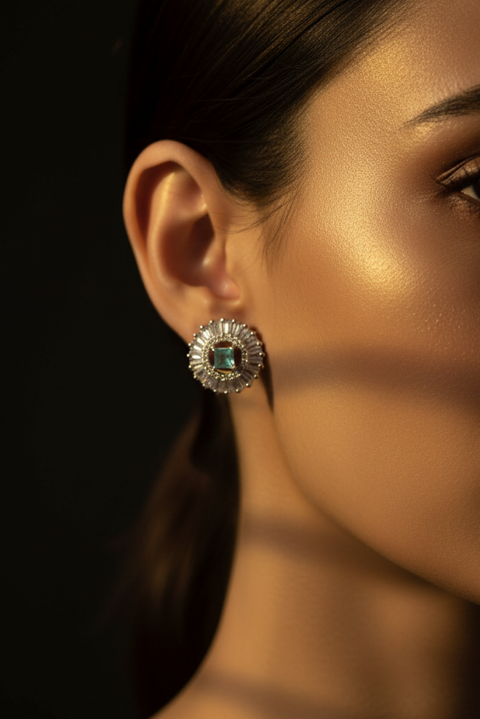 The Aura Mint Royale Studs