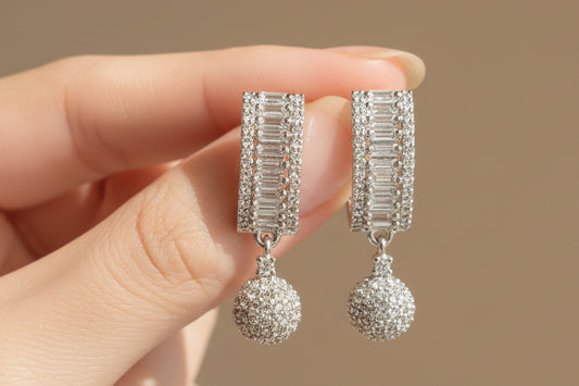 Crystal Drop Hoops