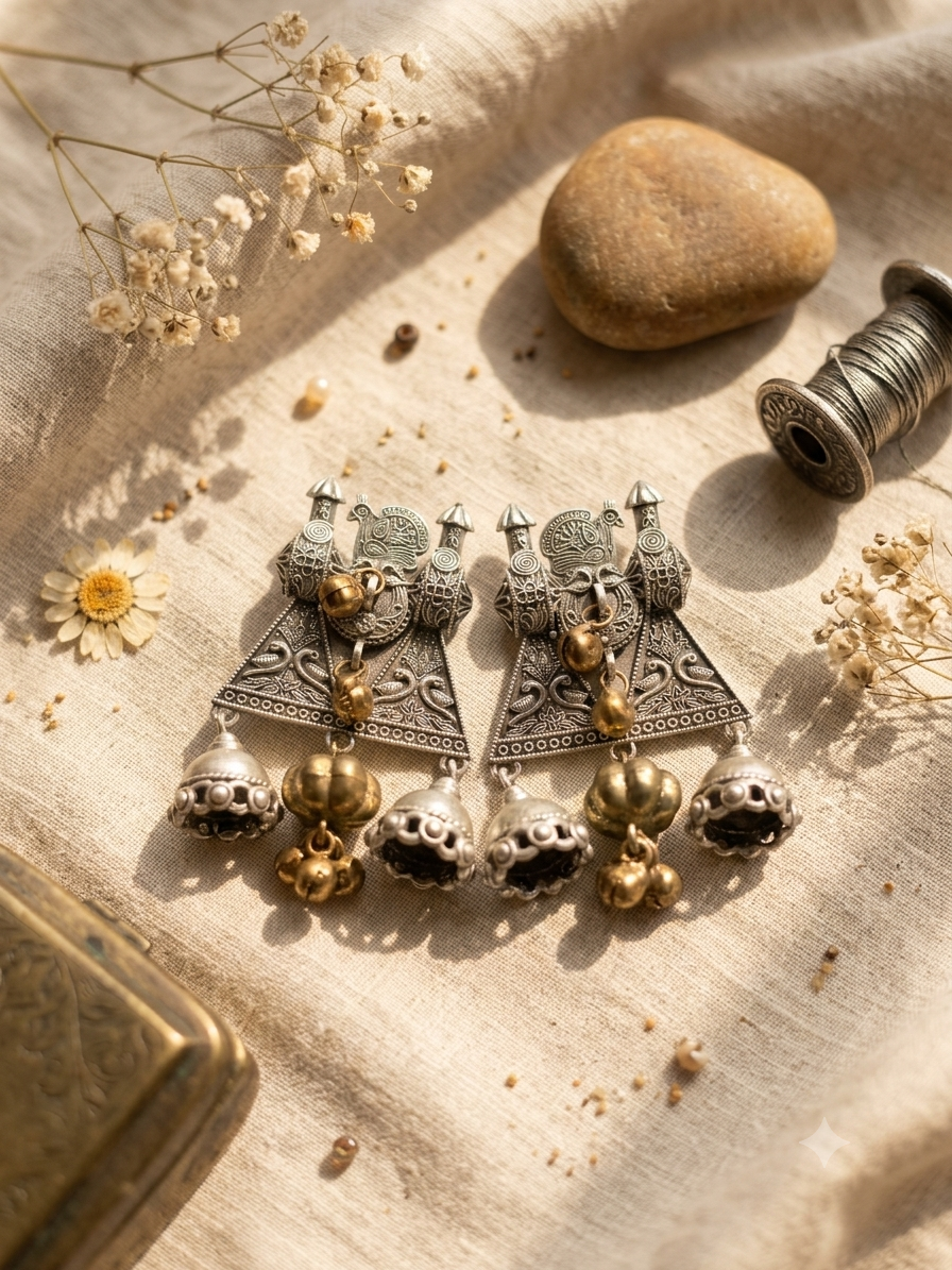 Arohi Antique Jhumka Earrings