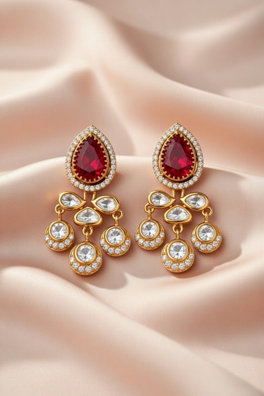 Ruhani Ruby Drop Earrings
