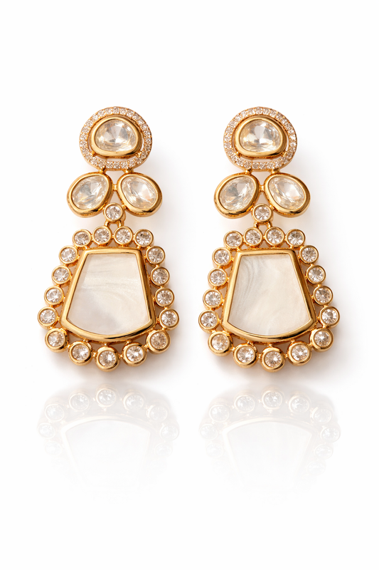 Vasudha Polki Drop Earrings