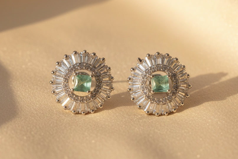 The Aura Mint Royale Studs