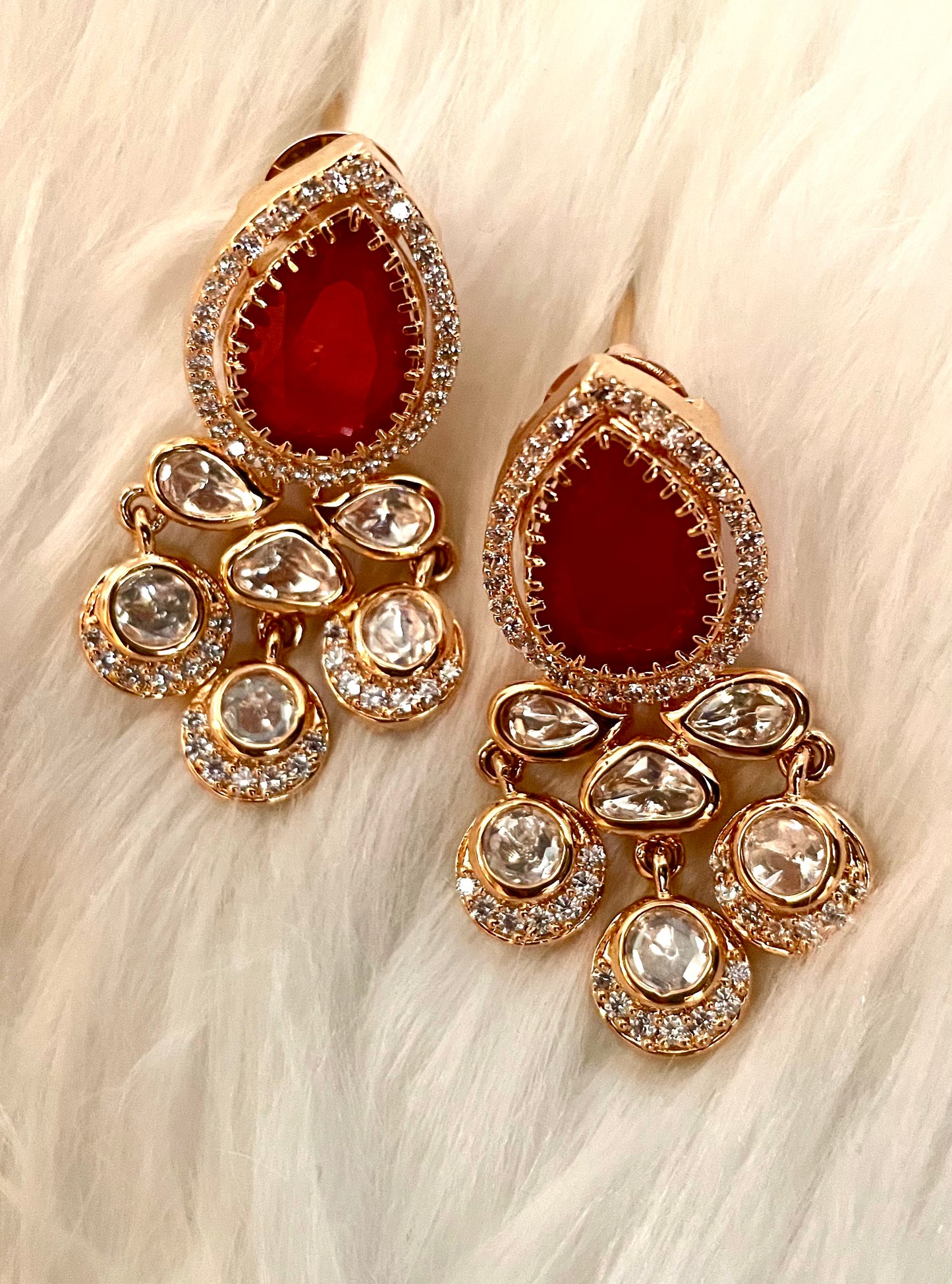 Ruhani Ruby Drop Earrings