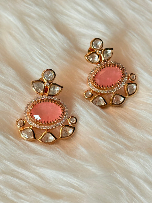 Rosé Noor Polki Studs