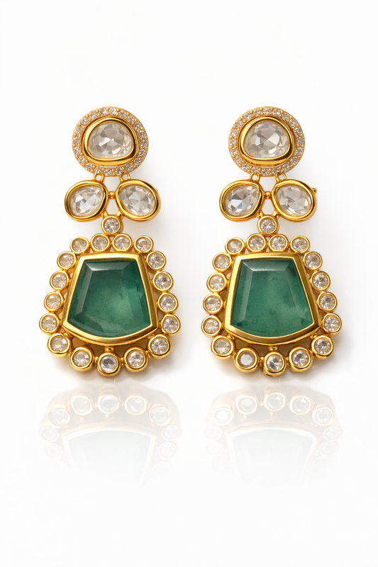 Vasudha Polki Drop Earrings