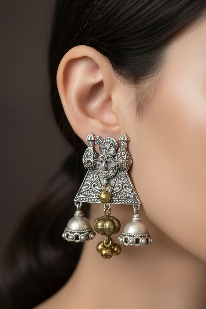 Arohi Antique Jhumka Earrings