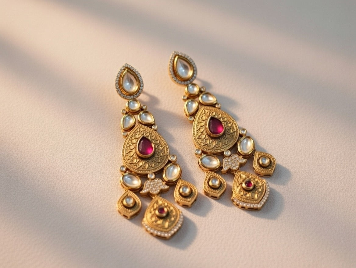 Majestic Ruby Danglers