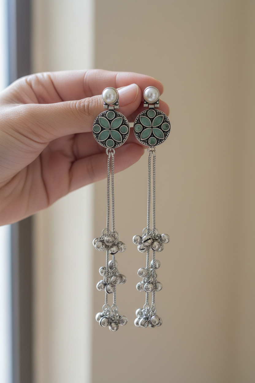 Aarika Floral Thread Earrings