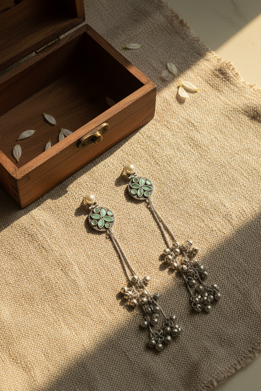 Aarika Floral Thread Earrings