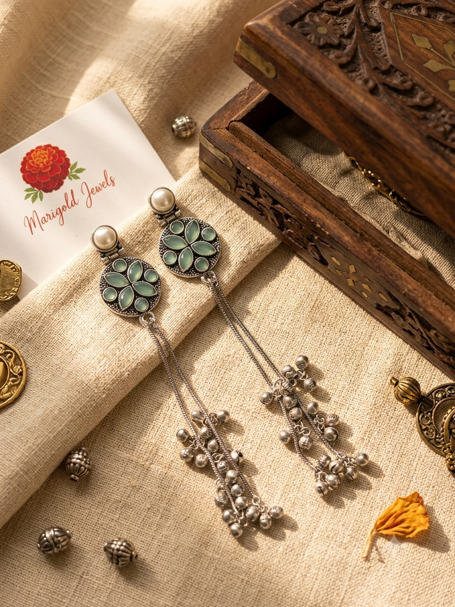 Aarika Floral Thread Earrings