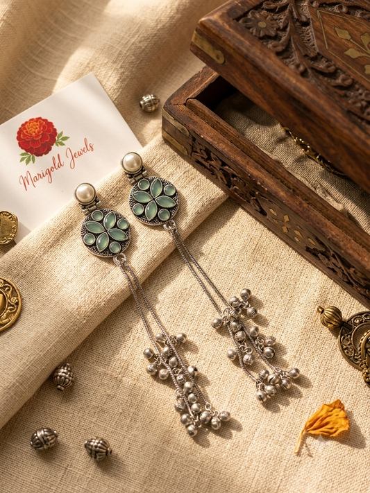Aarika Floral Thread Earrings