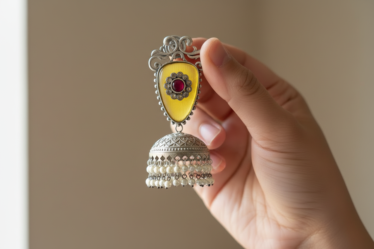 Amber Noor Jhumkas