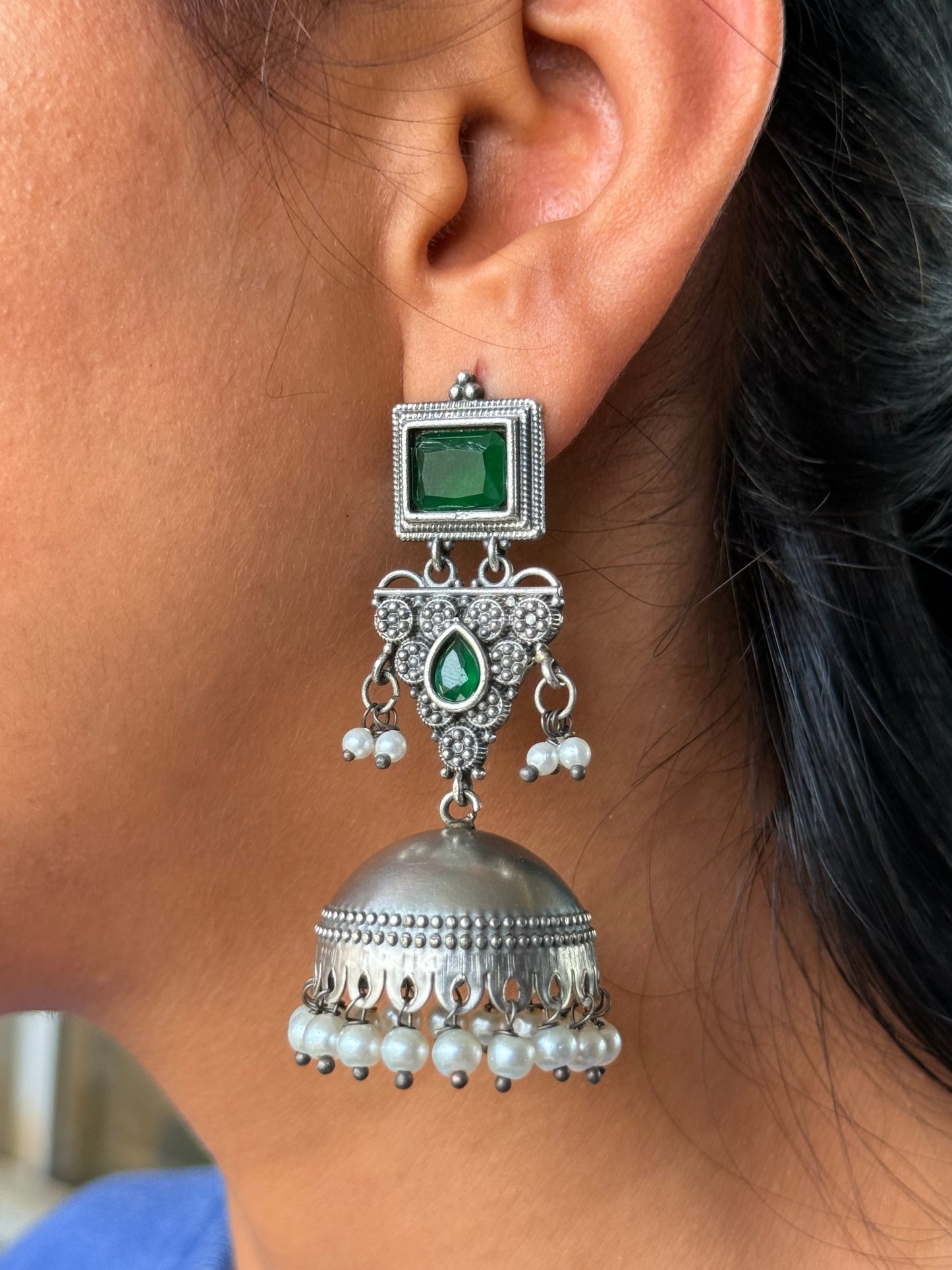 Emerald Grace Jhumkas