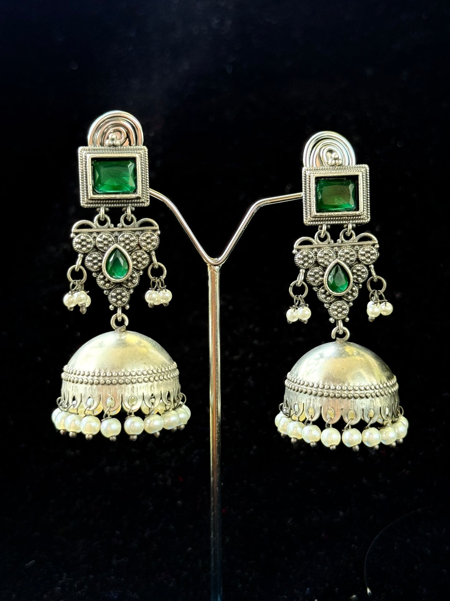 Emerald Grace Jhumkas